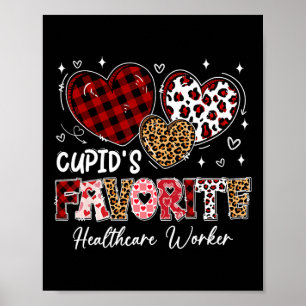 Three Hearts Cupids Lieblings-Gesundheitsarbeiter  Poster