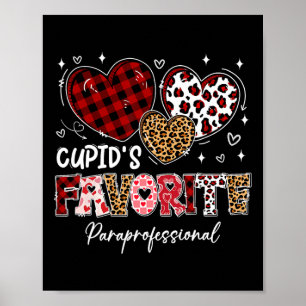 Three Hearts Cupids Lieblings-Hilfskraft Val Poster