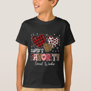 Three Hearts Cupids Lieblings-Sozialarbeiter Valen T-Shirt
