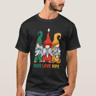 Three Hippie Gnomes, Peace Gnome, Funny Retro Tie  T-Shirt