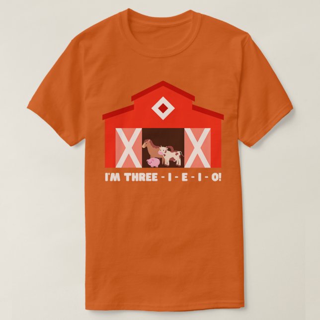 Three I E I O Farm Partys T-Shirt (Design vorne)