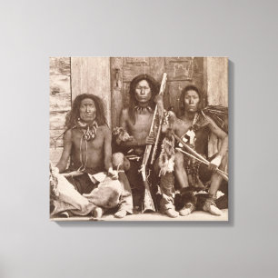 Three Indian Braves, Fotograf von der Royal Eng Leinwanddruck