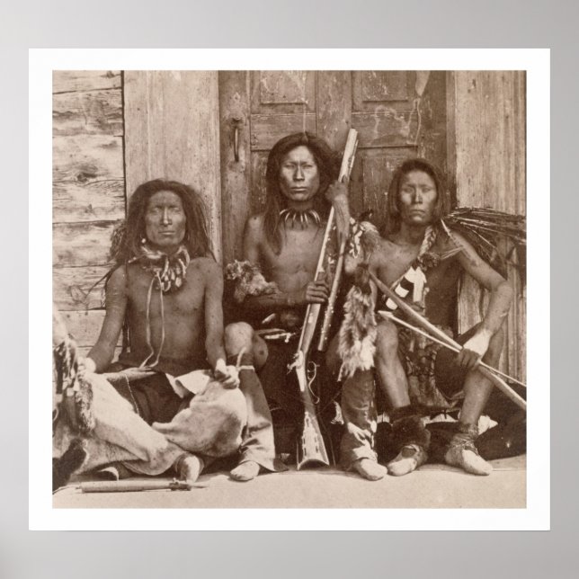 Three Indian Braves, Fotograf von der Royal Eng Poster (Vorne)