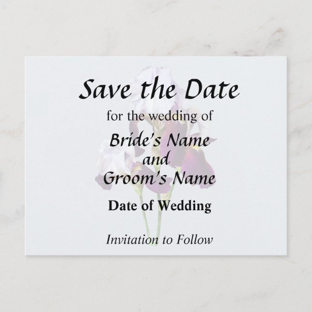 Three Irises in Shades of Magenta Ankündigungspostkarte (Vorderseite)