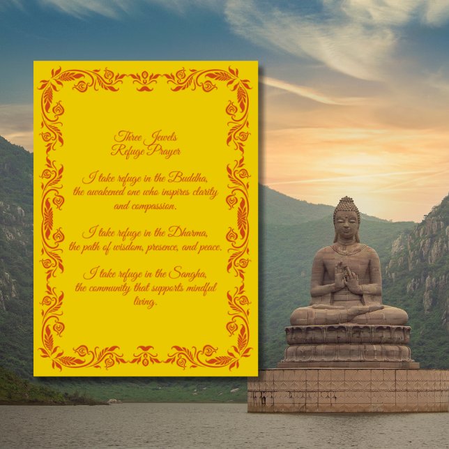 Three Jewels Refuge Buddhist Minimalist Adult  Poster (Von Creator hochgeladen)