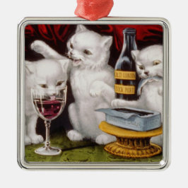 Three Jolly Kittens am Fest Ornament Aus Metall