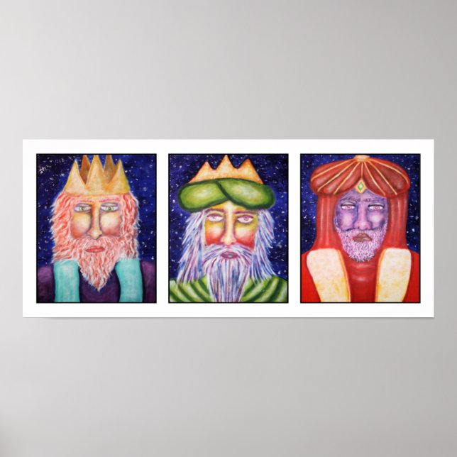 Three Kings Christmas Art Poster (Vorne)