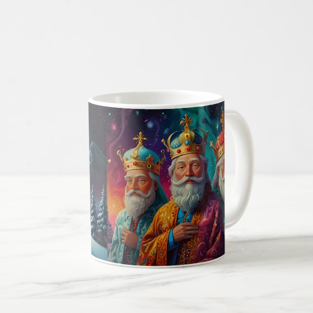 Three Kings Frohe Weihnachten Kaffeetasse (VorderseiteRechts)