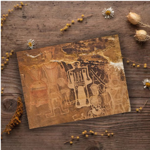 Three Kings Petroglyph Mcconkie Ranch Utah Postkarte