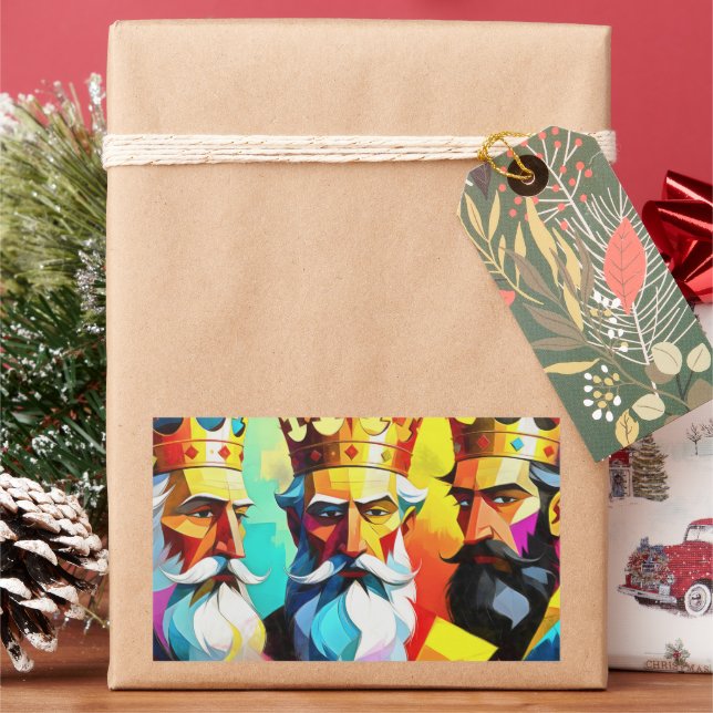 Three Kings Rechteckiger Aufkleber (Feiertag)