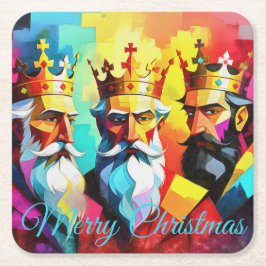 Three Kings Rechteckiger Pappuntersetzer