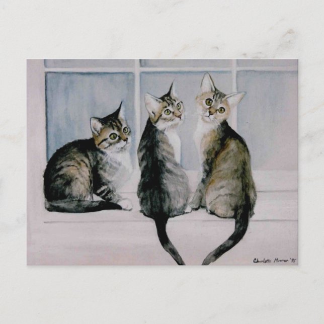 "Three Kittens" Art Reproduction Postcards Postkarte (Vorderseite)