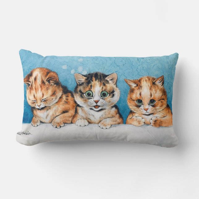 Three Kittens, Cat, Louis Wain Lendenkissen (Vorderseite)