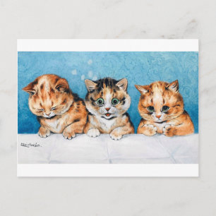 Three Kittens, Cat, Louis Wain Postkarte