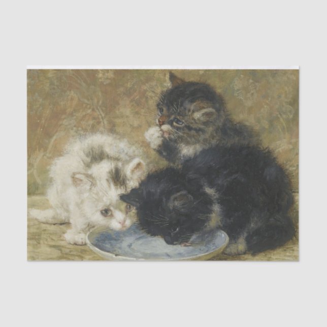 Three Kittens von Henriette Ronner Knip Seidenpapier (Vorderseite)