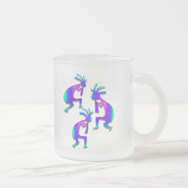 Three Kokopelli #37 Mattglastasse (Rechts)