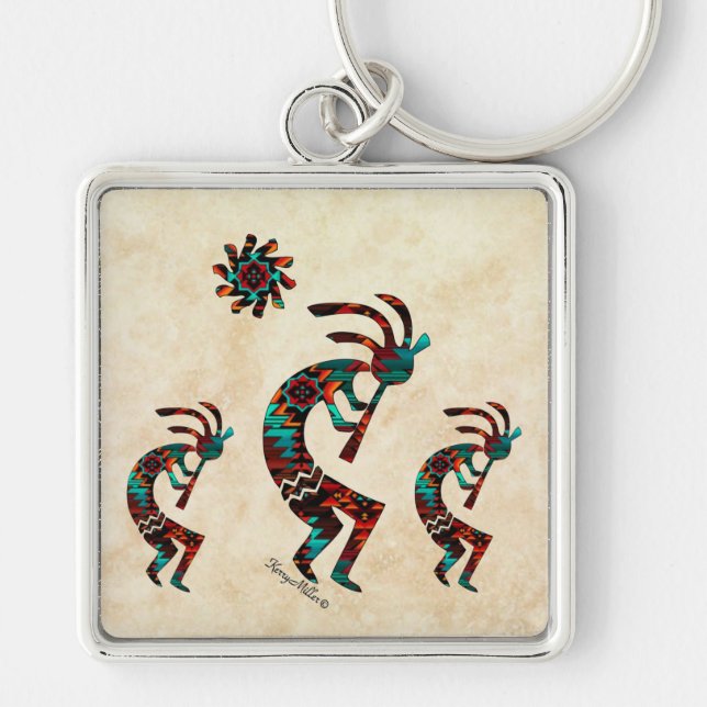 Three Kokopelli Schlüsselanhänger (Vorne)