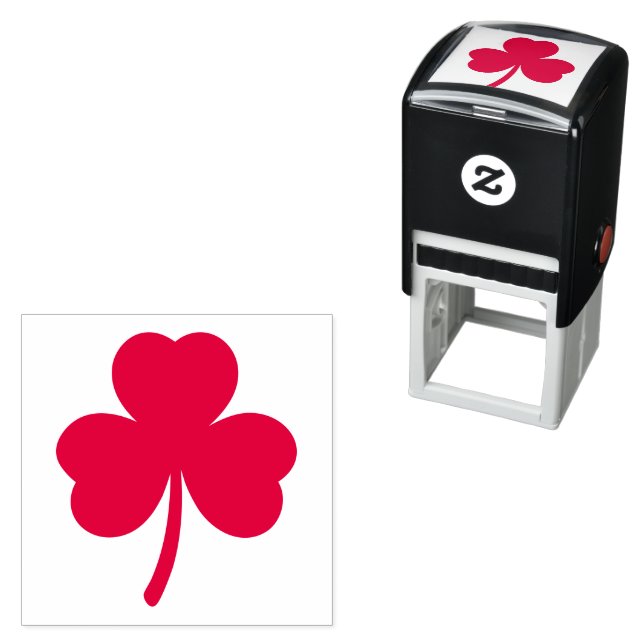 Three Leaf Clover Personalized Self Inking Stamp Permastempel (Beispiel)
