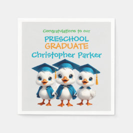Three Little Baby Geese Graduation Party Serviette
