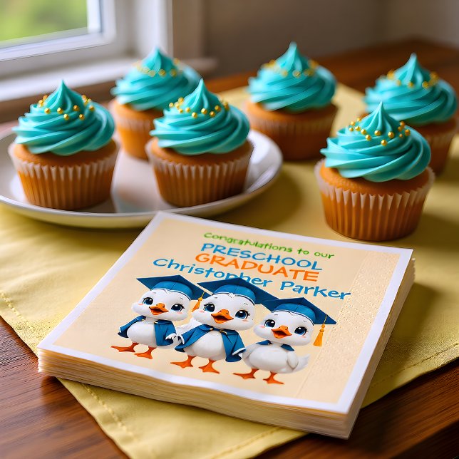 Three Little Baby Geese Graduation Party Serviette (Von Creator hochgeladen)