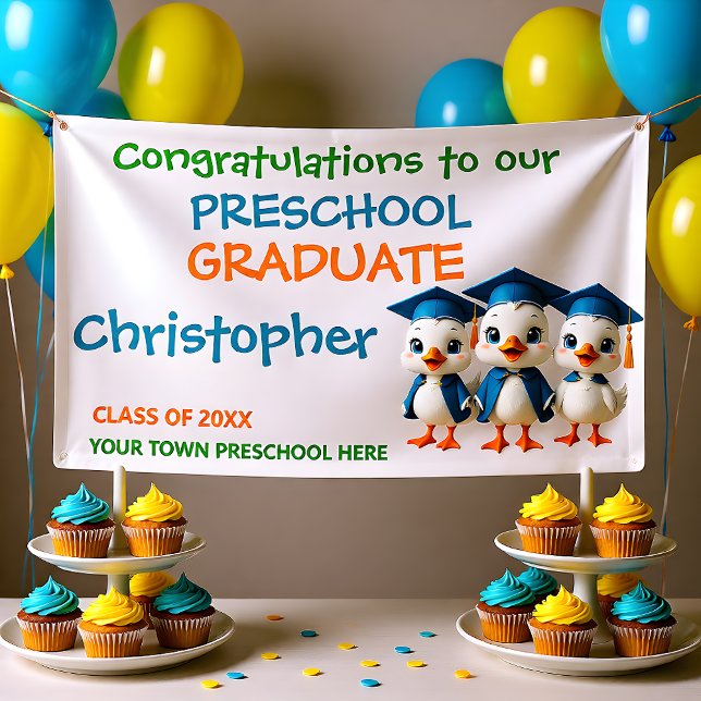 Three Little Geese Preschool Grad Party Banner (Von Creator hochgeladen)
