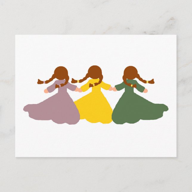 Three Little Girls postcard Postkarte (Vorderseite)
