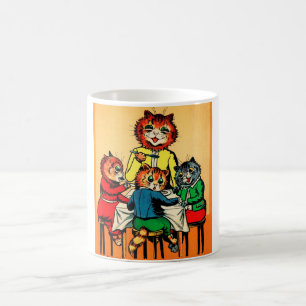 Three Little Kittens and Mother, Louis Wain Kaffeetasse