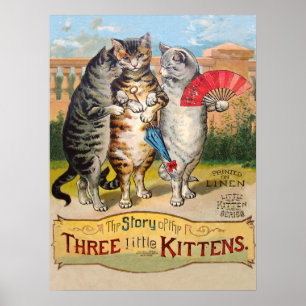 Three Little Kittens Mutter Gänsevorführung Poster