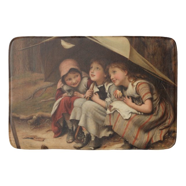 Three Little Kittens (von Joseph Clark) Badematte (Vorderseite)