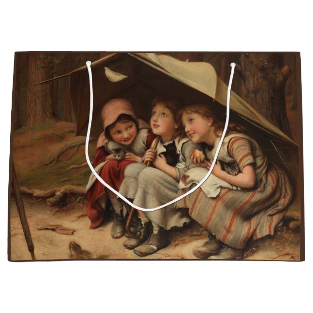 Three Little Kittens (von Joseph Clark) Große Geschenktüte (Vorderseite)