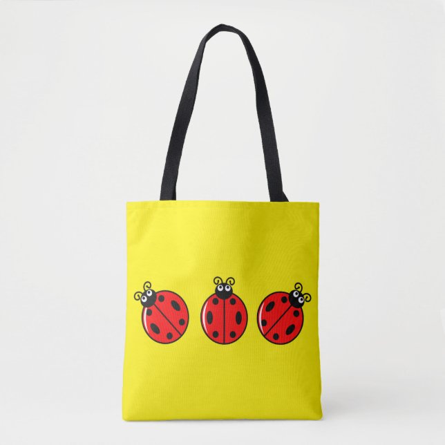Three Little Ladybugs - All-Over-Print Tote Bag, M (Vorderseite)