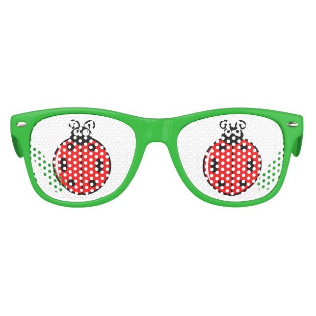 Three Little Ladybugs - Kids Retro Party Shades Partybrille (Vorderseite)