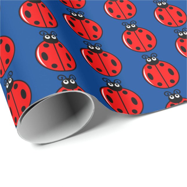 Three Little Ladybugs - Matte Wrapping Paper Geschenkpapier (Rolleneckpunkt)