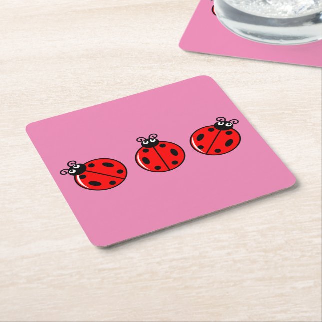 Three Little Ladybugs - Paper Untersetzer (angewinkelt)