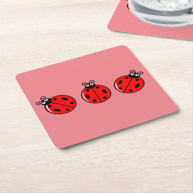 Three Little Ladybugs - Paper Untersetzer (angewinkelt)