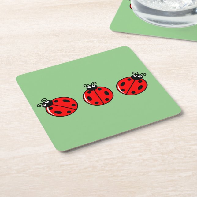 Three Little Ladybugs - Paper Untersetzer (angewinkelt)
