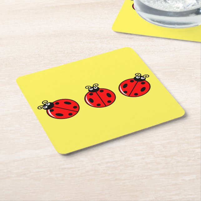 Three Little Ladybugs - Paper Untersetzer (angewinkelt)