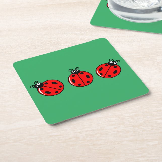Three Little Ladybugs - Paper Untersetzer (angewinkelt)
