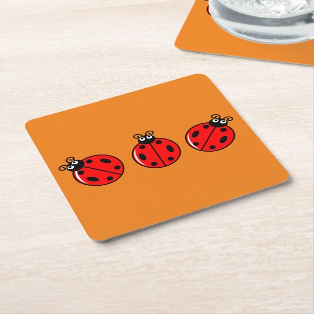 Three Little Ladybugs - Paper Untersetzer (angewinkelt)