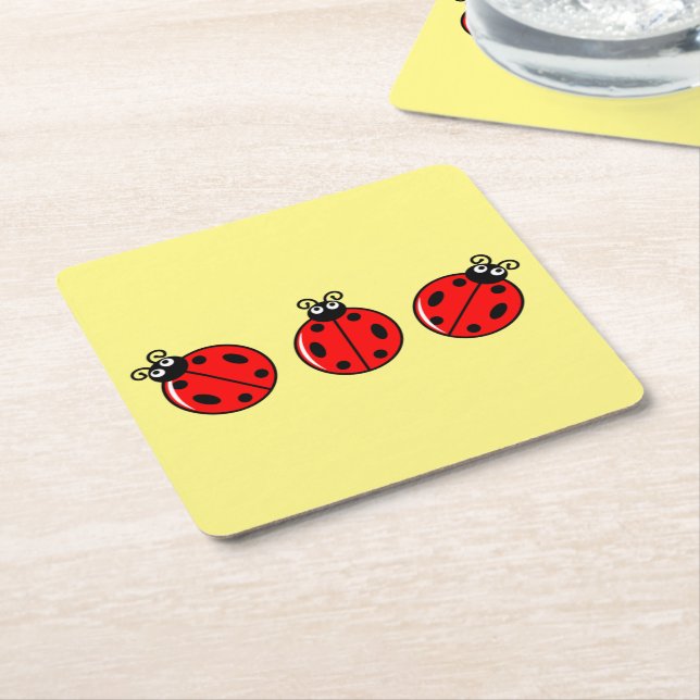 Three Little Ladybugs - Paper Untersetzer (angewinkelt)