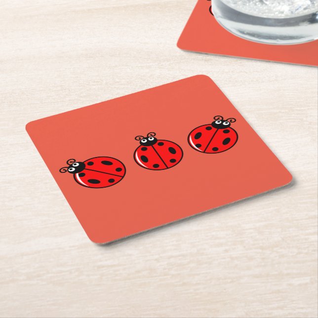 Three Little Ladybugs - Paper Untersetzer (angewinkelt)