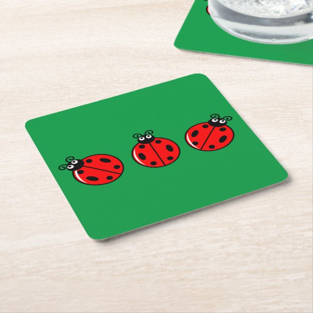 Three Little Ladybugs - Paper Untersetzer (angewinkelt)