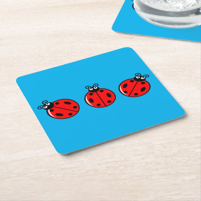 Three Little Ladybugs - Paper Untersetzer (angewinkelt)