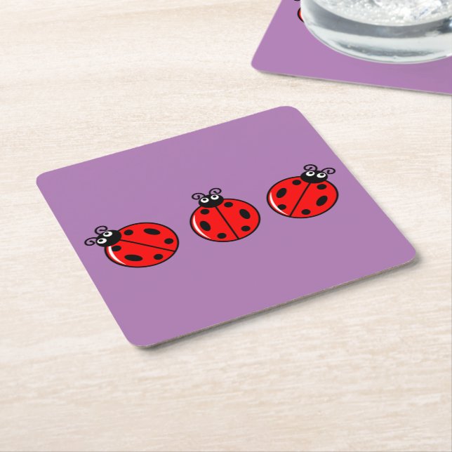 Three Little Ladybugs - Paper Untersetzer (angewinkelt)