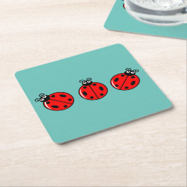 Three Little Ladybugs - Paper Untersetzer