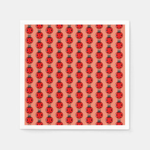 Three Little Ladybugs - Standard Cocktail Serviette