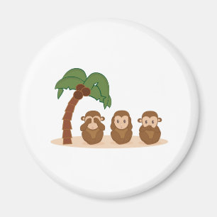 Three little monkeys - drei Spielhöschen Magnet