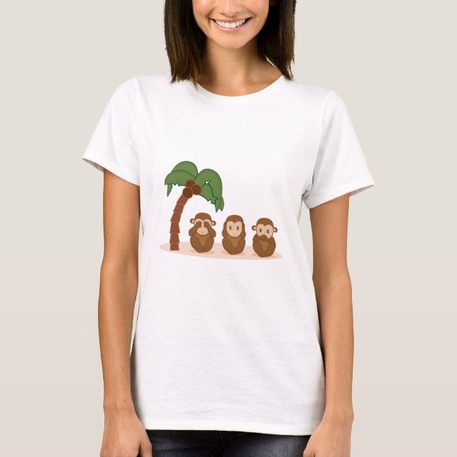 Three little monkeys - drei Spielhöschen T-Shirt (Vorderseite)