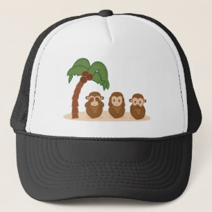 Three little monkeys - drei Spielhöschen Truckerkappe