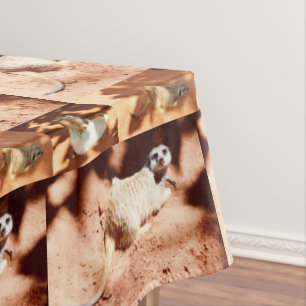Three Meerkat Picture Collarge Tischdecke